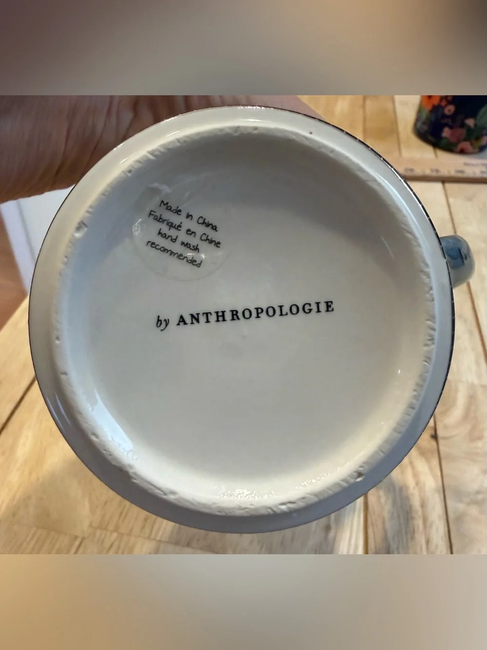 Anthrogologie Bistro Tile Stoneware Mug: Monogram Edition 